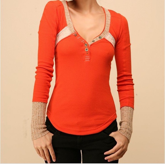 Free People Tops - Free People Nordic Nuzzle Cuff Thermal Top